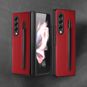 Leather Pen Holder Samsung Z Fold 3 Case
