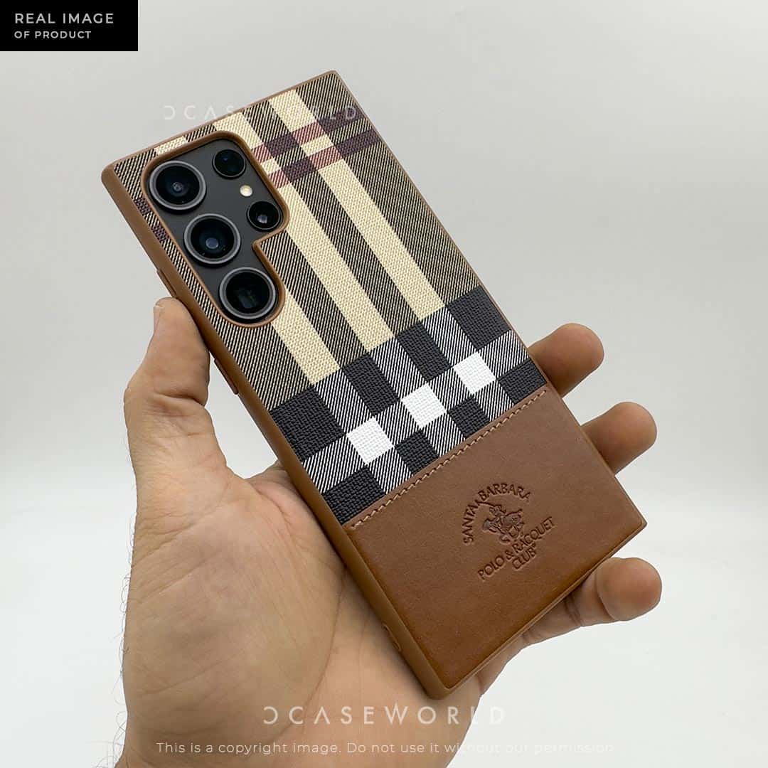 Polo PLAID by SANTA BARBARA Premium Leather Case