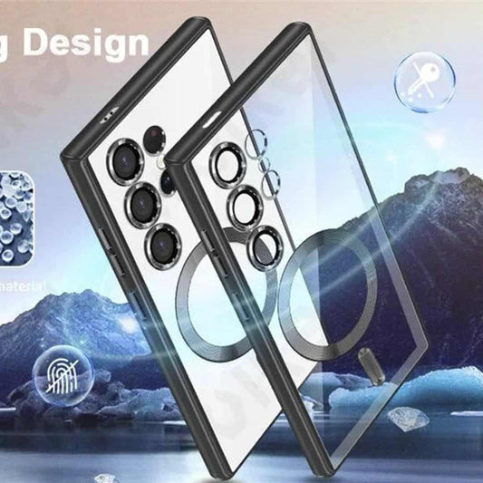 MagSafe Electroplating Clear PC Case – S24 Ultra