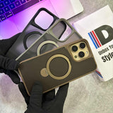 Shock-proof MagSafe Acrylic Guard Case with Pull-Out Ring Stand