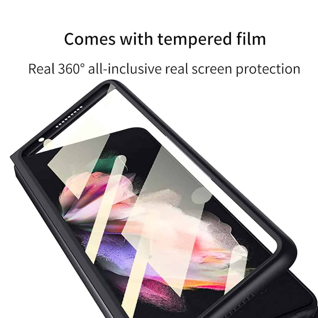 Camera Protection Case with Front Glass for Z fold 3