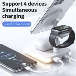 4 IN1 Wireless Charging STATION-DOCK with Night Light