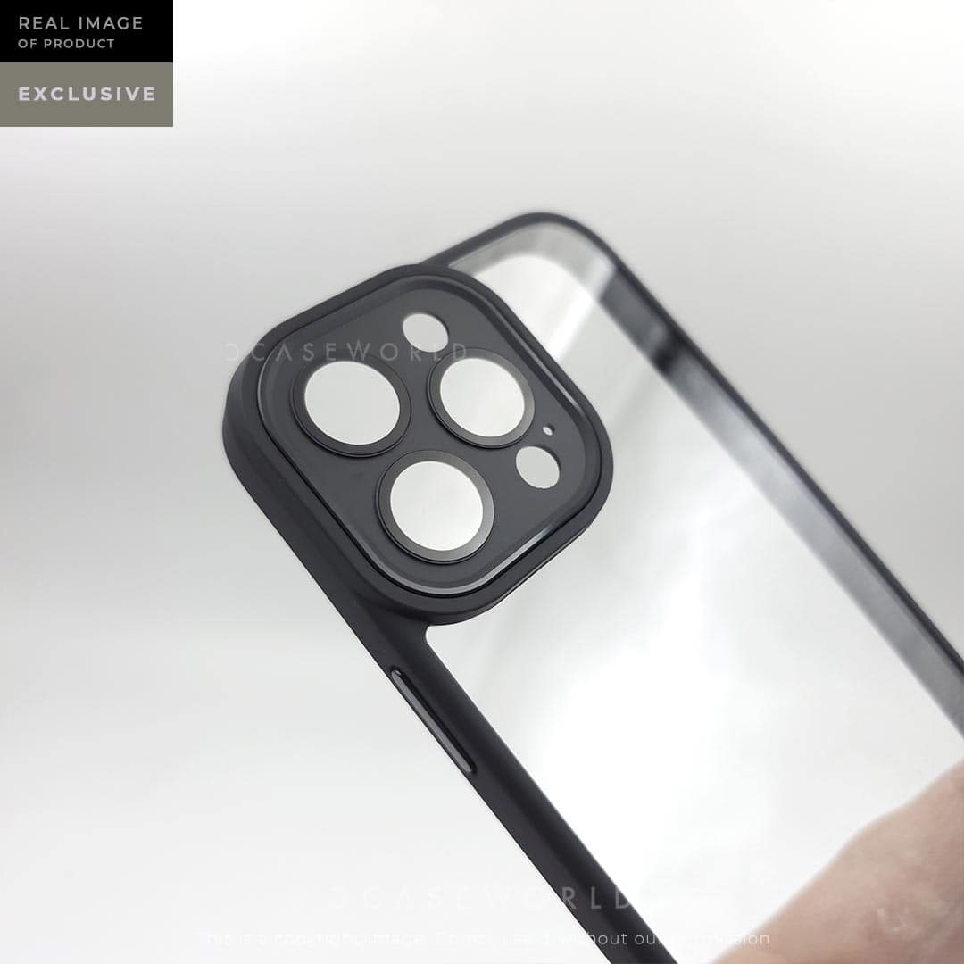 Crystal Clear Case with Metal Camera Protection and Action Button