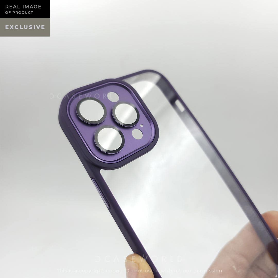 Crystal Clear Case with Metal Camera Protection and Action Button