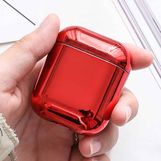 AirPods Case Metallic Shine Finish  - Red