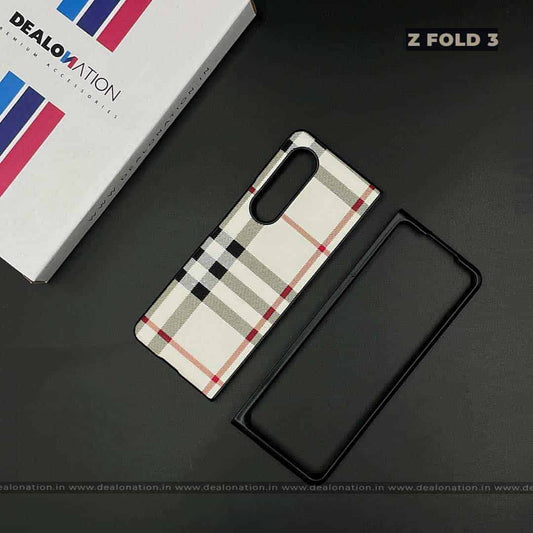 BB Pattern Luxury Leather Case - Z Fold 3