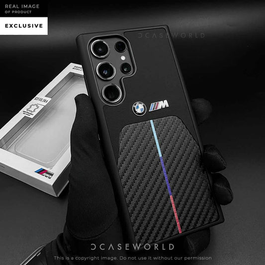 M Coupe Carbon Fibre + Leather Case - S 23 Ultra