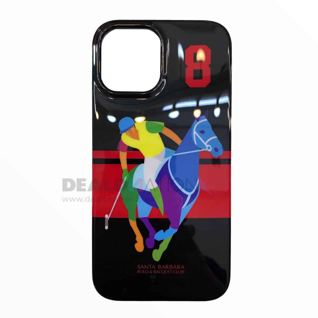 Santa Barbara Polo Racquet Jockey Series iPhone 12 Series - High Gloss, Black