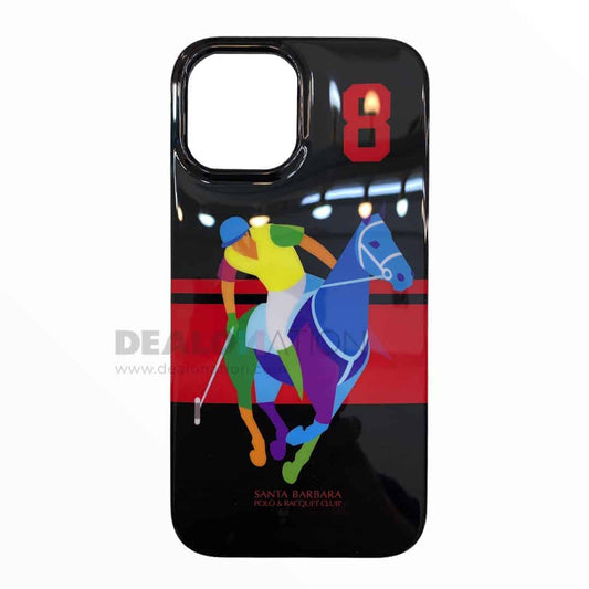Santa Barbara Polo Racquet Jockey Series iPhone 12 Series - High Gloss, Black