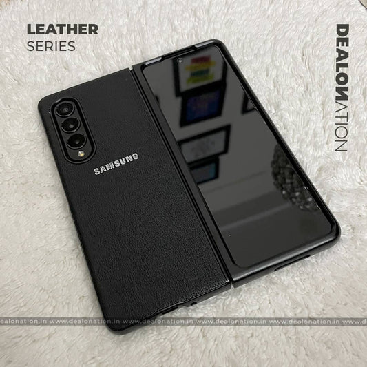 Leather Series Samsung Z Fold 3 Black
