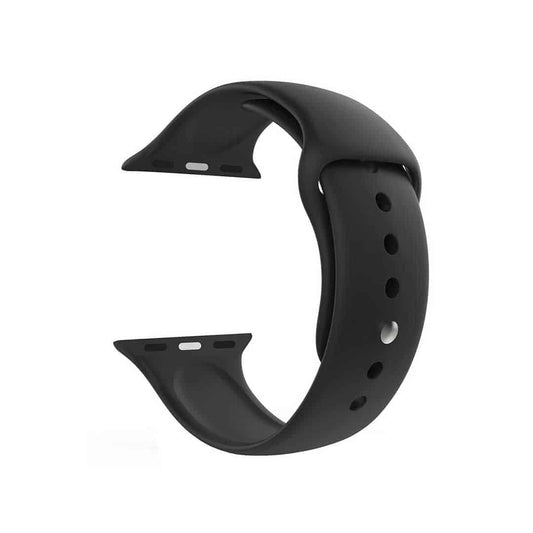 Black Silicone Sports Apple Watch Band