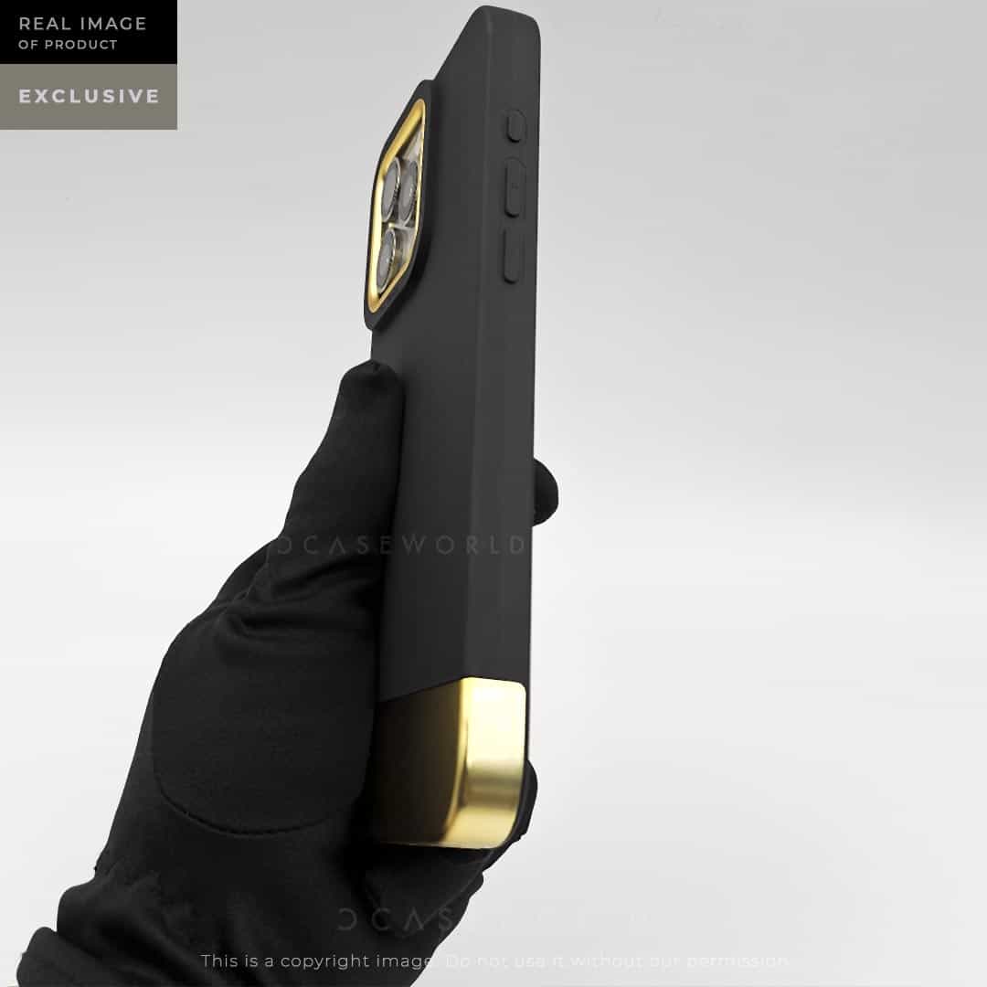 Black N' Gold TPU + Metal Case