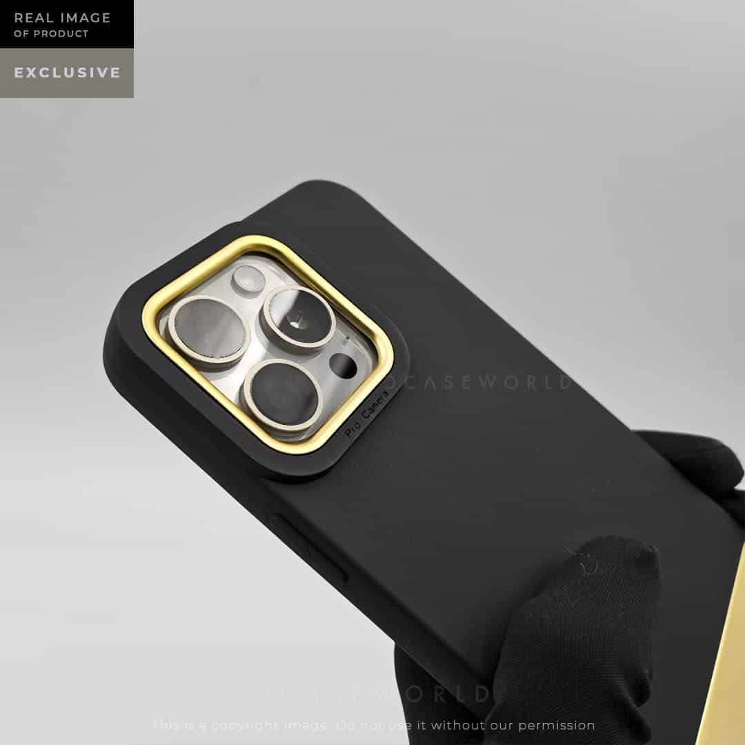Black N' Gold TPU + Metal Case