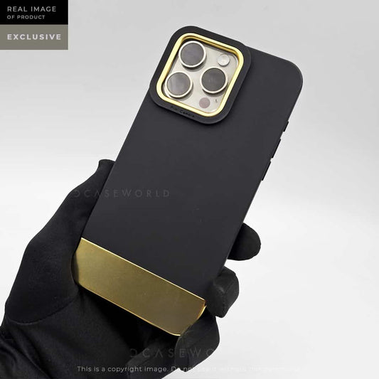 Black N' Gold TPU + Metal Case