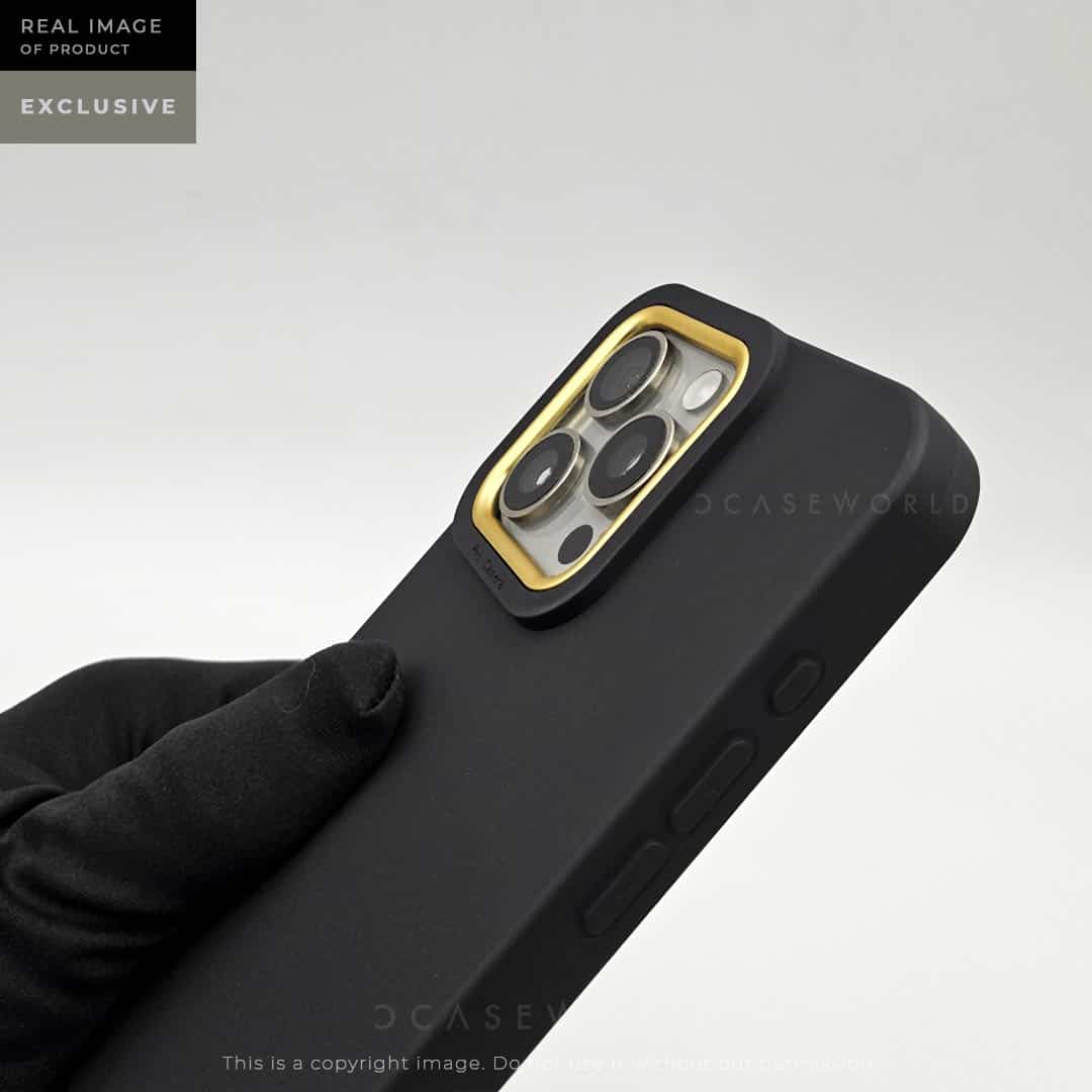 Black N' Gold TPU + Metal Case
