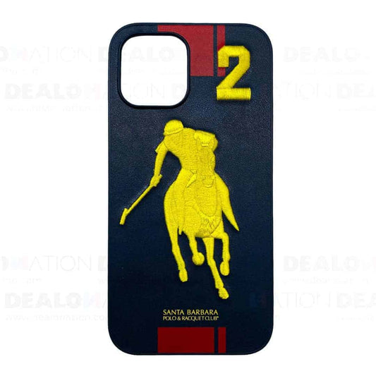 Leather Santa Barbara Polo Racquet Jockey iPhone 12 Series - Alaskan Blue
