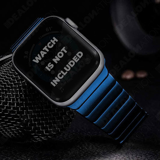 Electric Blue Stainless Steel Bracelet Apple Watch Band (42-44MM)