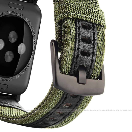 Army Green Nylon Fabric Watch Band