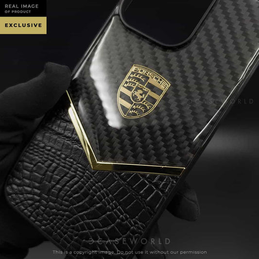 Exclusive Luxury  Electroplating Case with Glossy Carbon Fibre