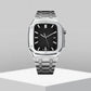 AP Style Luxury Stainless Steel Case with Metal Belt (44-45MM) - Silver