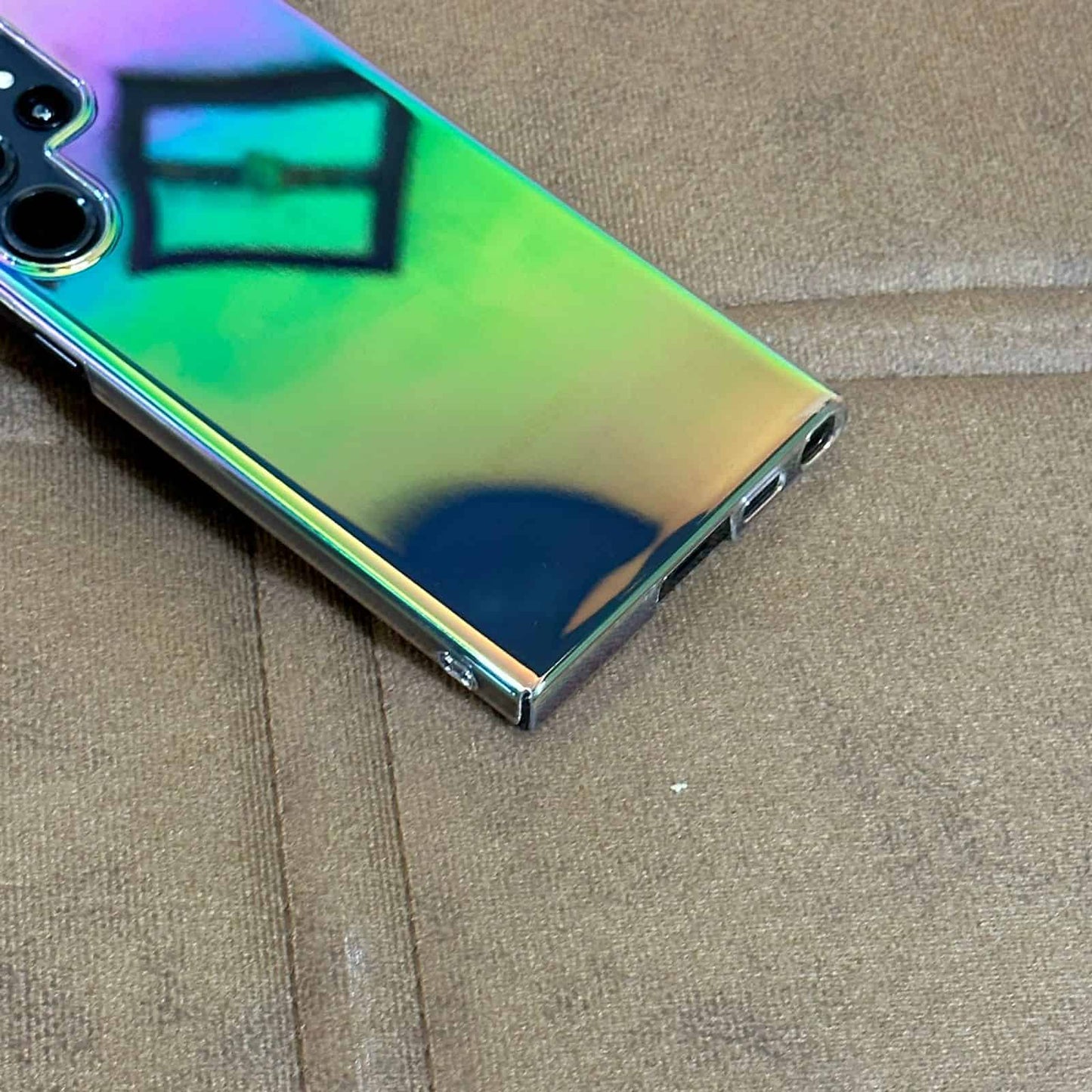 Clear Rainbow Hard Polycarbonate Case – S23 Ultra