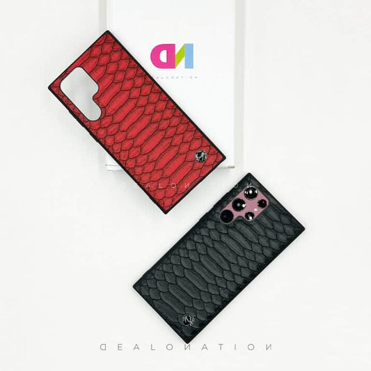 Croco Pattern Leather Case for S22 Ultra