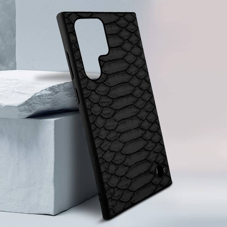 Croco Pattern Leather Case for S22 Ultra