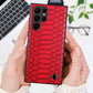 Croco Pattern Leather Case for S22 Ultra
