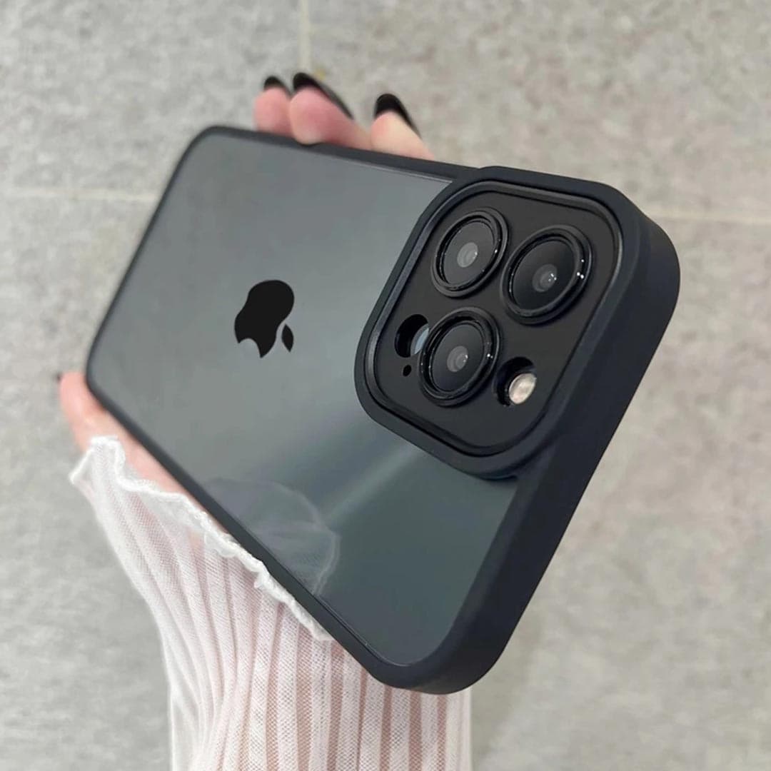 Crystal Clear Case with Metal Camera Protection and Action Button