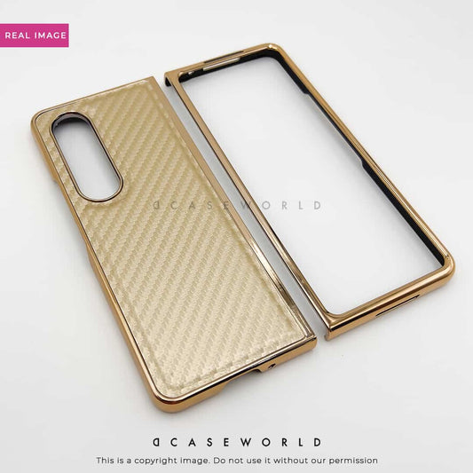 Luxury Champagne Gold Carbon Fiber Case