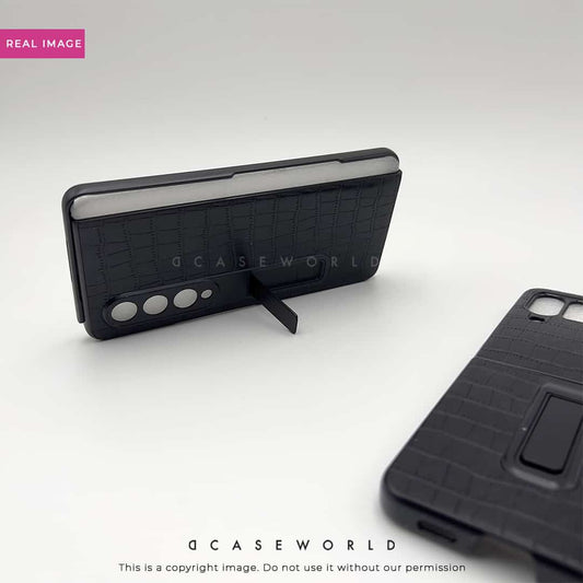 Premium Crocodile Pattern with Kick Stand Case -Z FOLD 4