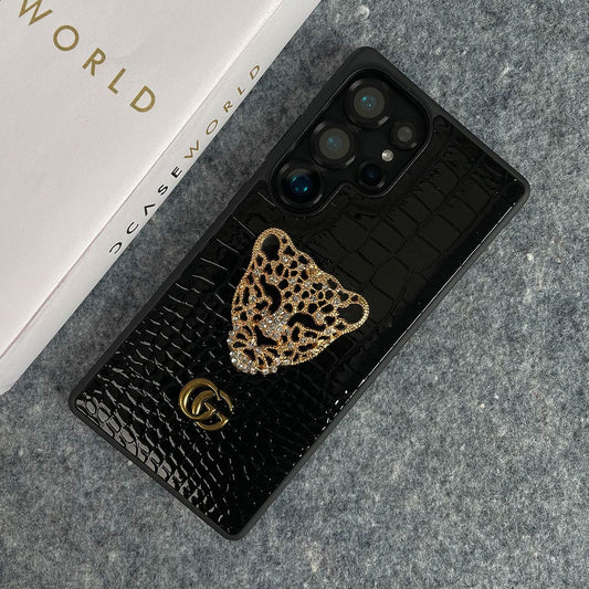 RoyalTiger Diamond Studded Croco Patent Case For Galaxy