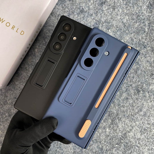 Z Fold 7 Ultra Matte Case with Kickstand & S Pen – Microfiber Lined
