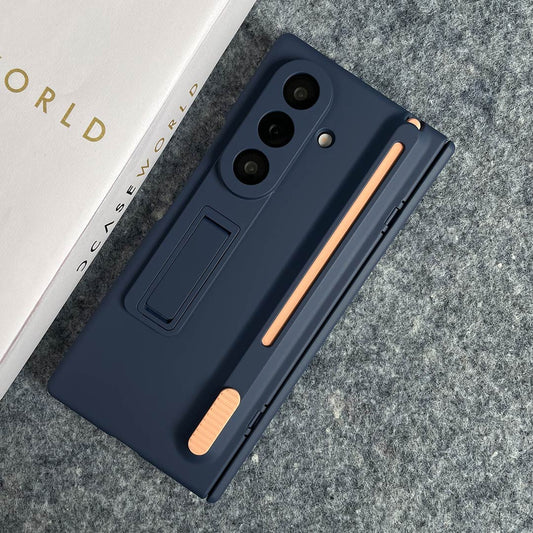 Z Fold 7 Ultra Matte Case with Kickstand & S Pen – Microfiber Lined