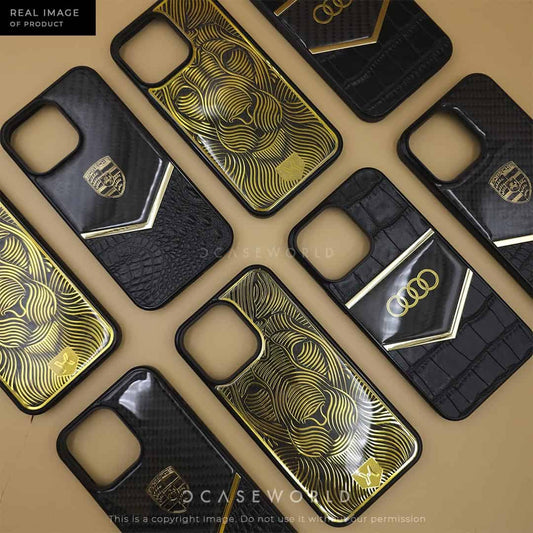 Exclusive Luxury  Electroplating Case with Glossy Carbon Fibre