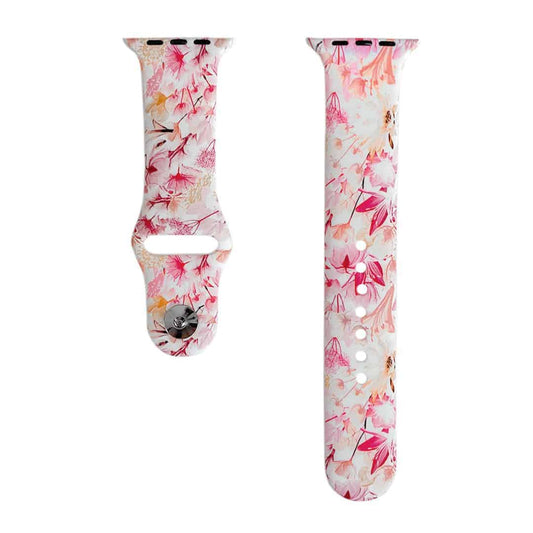 Floral Silicone Apple Watch Band 42-44 MM