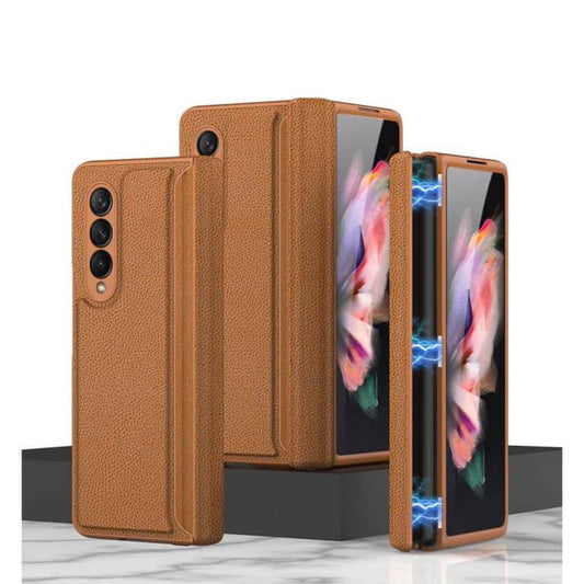 Magnetic Flip Premium Leather Case for Fold 3