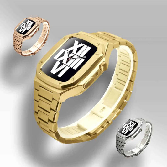 Full Metal Luxury Stainless Steel Case with Metal Belt (44-45MM)