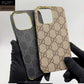 GC Luxury Leather Case with Gold Bumper