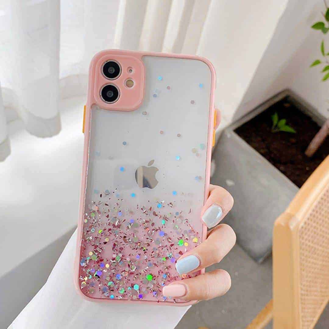 Glittery Sparkles Case with Camera Protection