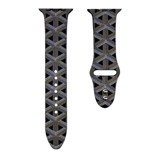 Goyard Pattern Silicone Apple Watch Band 42-44MM
