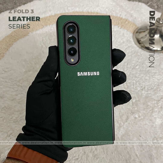 Leather Series Samsung Z Fold 3 - Green