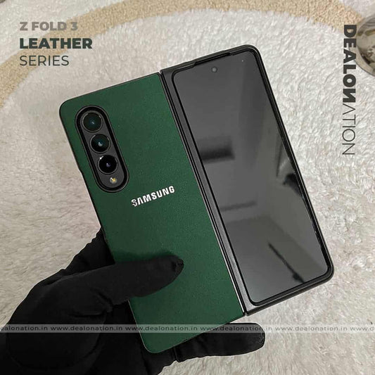 Leather Series Samsung Z Fold 3 - Green