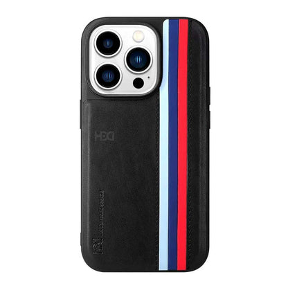 HBD Tri Stripes Premium Leather Case