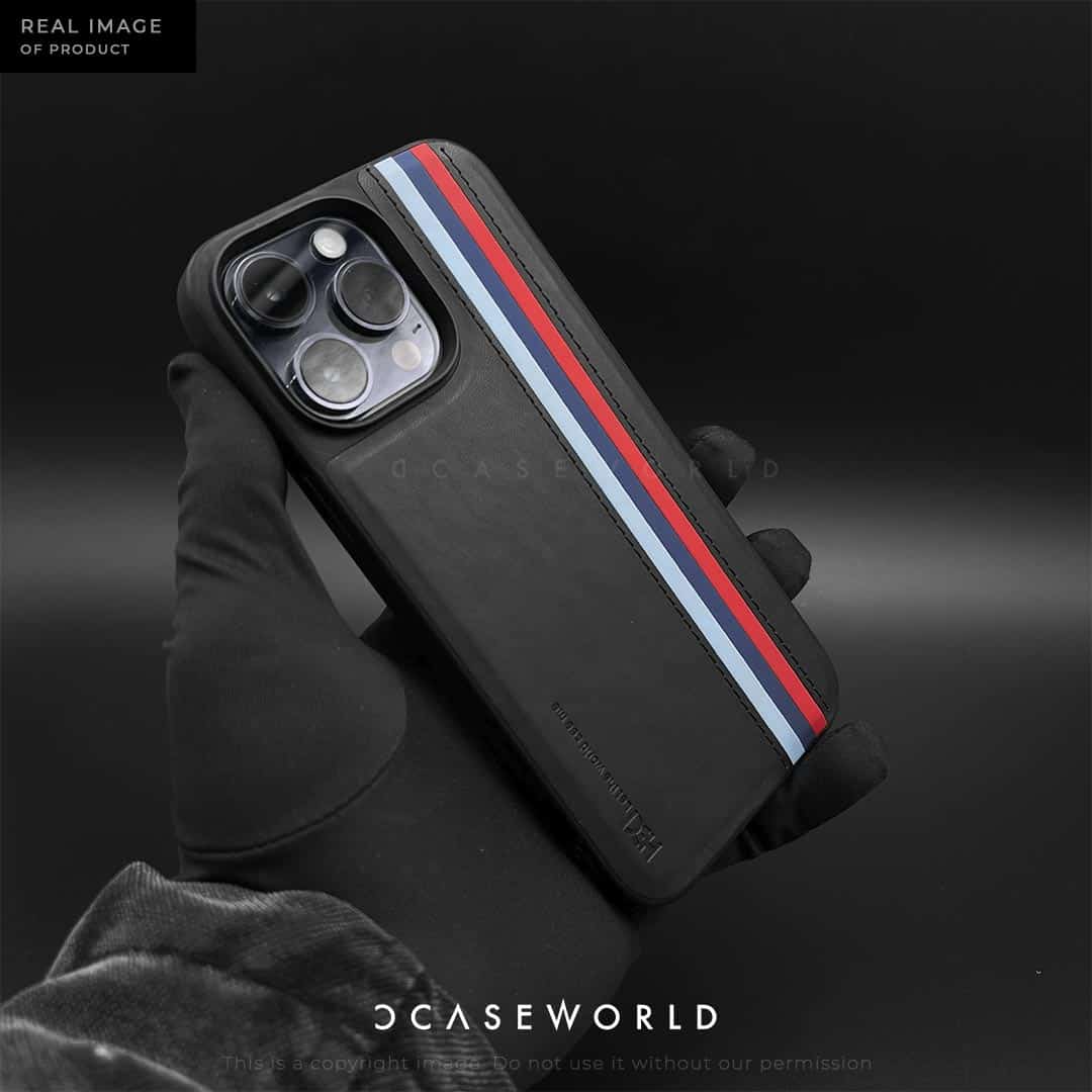 HBD Tri Stripes Premium Leather Case