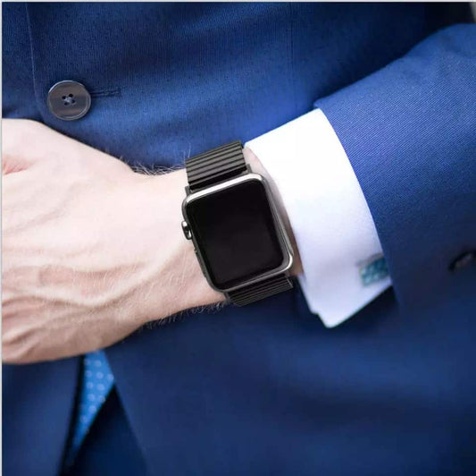 Elastic Classy Stainless Steel Apple Watch Loop (42-44MM)