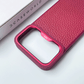 Kajsa Genuine Leather Togo Litchi Pattern back (with magsafe & o-ring)