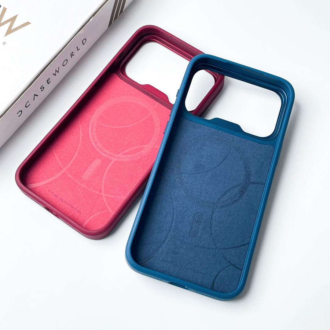 Kajsa Genuine Leather Togo Litchi Pattern back (with magsafe & o-ring)