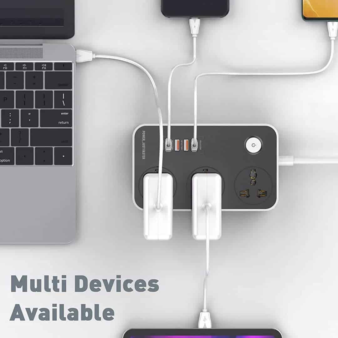 LDNIO 3 Sockets + 3 Port QC 3.0 + 1 20W USB C PD