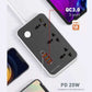 LDNIO 3 Sockets + 3 Port QC 3.0 + 1 20W USB C PD